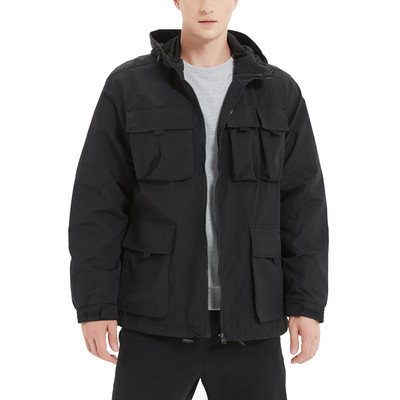 Jachete de iarnă pentru bărbați, bărbați, culoare, cu fermoar, fleece, toamnă, unelte, buzunare, rever, jachetă pentru bărbați, haină lungă, lână