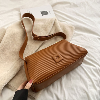 Απλές μαλακές δερμάτινες τσάντες χιαστί PU για γυναίκες Επώνυμες επώνυμες τσάντες ώμου Hobo Γυναικείες μοντέρνες πολυτελείς τσάντες και πορτοφόλια