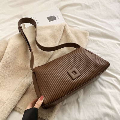 Απλές μαλακές δερμάτινες τσάντες χιαστί PU για γυναίκες Επώνυμες επώνυμες τσάντες ώμου Hobo Γυναικείες μοντέρνες πολυτελείς τσάντες και πορτοφόλια