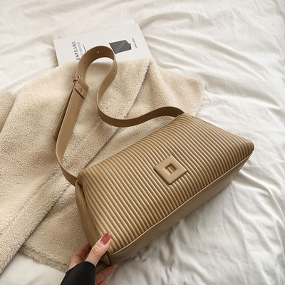 Απλές μαλακές δερμάτινες τσάντες χιαστί PU για γυναίκες Επώνυμες επώνυμες τσάντες ώμου Hobo Γυναικείες μοντέρνες πολυτελείς τσάντες και πορτοφόλια