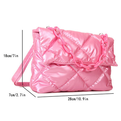 Γυναικεία τσάντα ώμου μεγάλης χωρητικότητας Nylon τσάντα φόρμας Fashionalbe Τσάντα συμπλέκτη Rhombus Απλή γυναικεία τσάντα για ταξίδια γραφείου