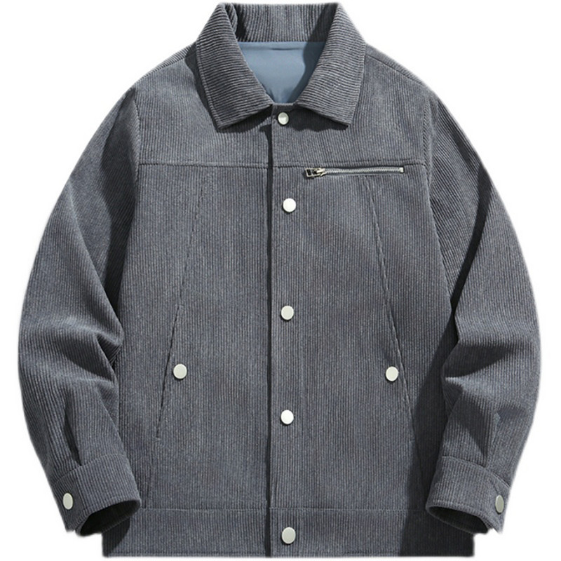 Χειμερινά μπουφάν για άντρες Καλοκαιρινή τσέπη Ελαφρύ με φερμουάρ Ρετρό μπουφάν Ανδρικό Φθινοπωρινό Ανοιξιάτικο κοτλέ Κοτλέ χειμωνιάτικο μάλλινο ανδρικό παλτό