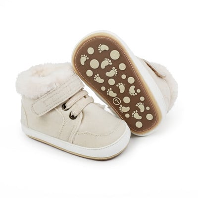 Βρεφικά παπούτσια χειμωνιάτικων αγοριών για κοριτσάκια Παιδικά παπούτσια ζεστού μωρού Snow παπούτσι με μαλακό κάτω μέρος Νεογέννητα αθλητικά παπούτσια εξωτερικού χώρου Παιδικά παπούτσια