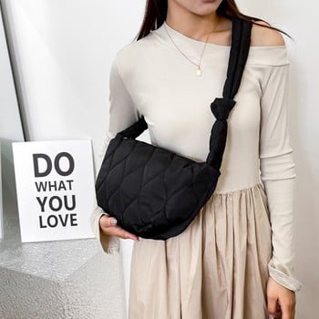 Καπιτονέ Nylon Chest Hobo χιαστί τσάντα για γυναίκες 2023 Knot Strap Half Moon Belt Bag Fanny Pack Τσάντες ώμου Tote Travel Shopper