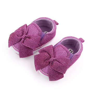 Βρεφικά παπούτσια για κοριτσάκια Νεογέννητα παιδικά παπούτσια για κορίτσι χαριτωμένα παιδικά παπούτσια με κόμπο πεταλούδας Καμβάς παιδικά παπούτσια Μαλακή σόλα Βρεφική κούνια παπούτσια Prewalkers
