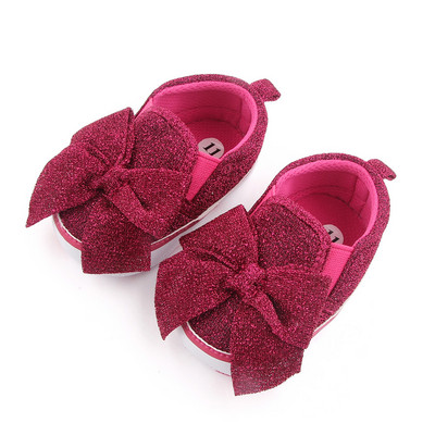 Βρεφικά παπούτσια για κοριτσάκια Νεογέννητα παιδικά παπούτσια για κορίτσι χαριτωμένα παιδικά παπούτσια με κόμπο πεταλούδας Καμβάς παιδικά παπούτσια Μαλακή σόλα Βρεφική κούνια παπούτσια Prewalkers