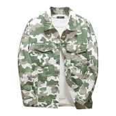 Palton pentru bărbați, cu mânecă lungă, guler răsturnat, paltoane ocazionale, culoare camuflaj, jachetă de blugi, top, toamnă, iarnă, pardesiu pentru bărbați пальто