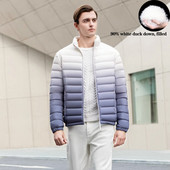 Jachetă ușoară de puf pentru bărbați 2023 cu guler nou, ultra ușoară, care poartă jachetă scurtă de puf caldă de toamnă și iarnă