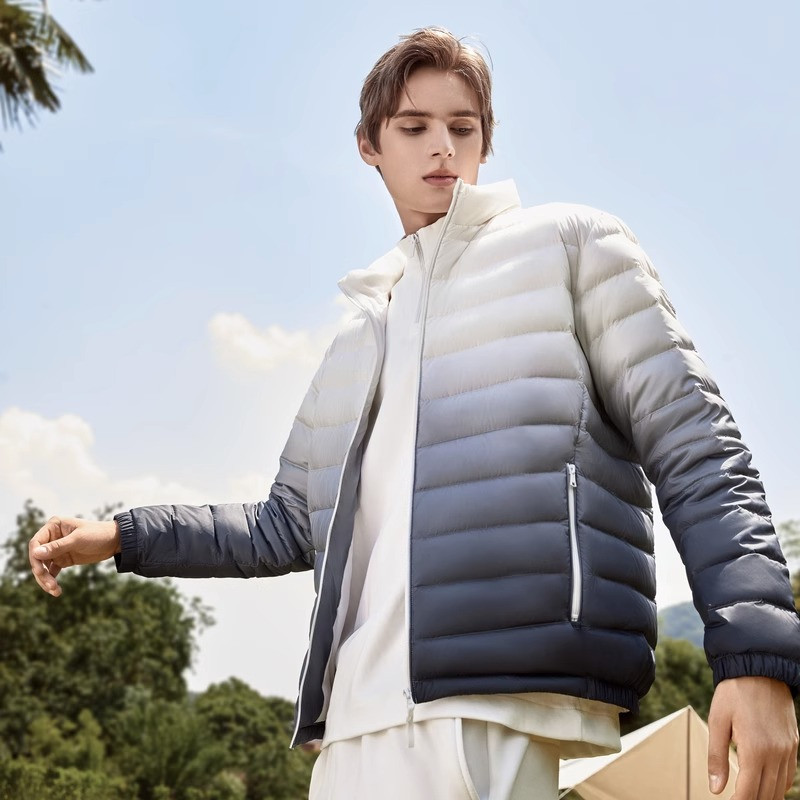 Jachetă ușoară de puf pentru bărbați 2023 cu guler nou, ultra ușoară, care poartă jachetă scurtă de puf caldă de toamnă și iarnă