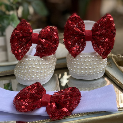 Dollbling Lace Surface Baby Girls Infant Novorođenčad Cipelice za princeze First Walkers Svjetlucave svjetlucave cipele s mekom mašnom i kopčom za malu djecu