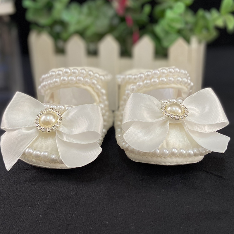 Dollbling Lace Surface Baby Girls Infant Novorođenčad Cipelice za princeze First Walkers Svjetlucave svjetlucave cipele s mekom mašnom i kopčom za malu djecu