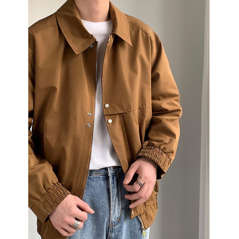 Χακί Μαύρο Casual Μπουφάν Ανδρικά Μόδα Μπέιζμπολ Μπουφάν Ανδρικά Streetwear Κορεατικά Loose Bomber Ανδρικό κοντό παλτό M-2XL