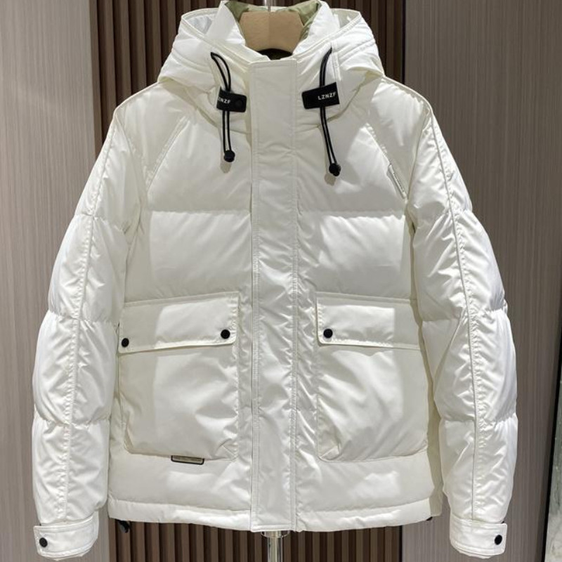 2023, nova muška puhasta jakna, zimski kaput, parke od slobodnog klizajućeg materijala, kratke, deblje tople vanjske odjeće s kapuljačom, široki modni kaput