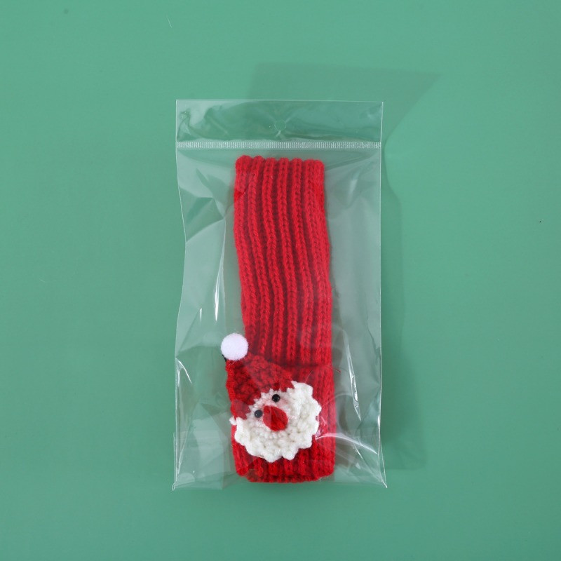 Lână de culoare solidă tricotată de Crăciun copac pentru casă de zăpadă bătrân de pluș cald pentru animale de companie guler eșarfă pentru câine decorațiuni pentru animale de companie