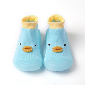 Обувки Little Yellow Duck Prewalker Бебешки обувки Charms Чорапи Домашни обувки Ботуши за малко момиче Чехли Пролетни сини ботуши за момиче