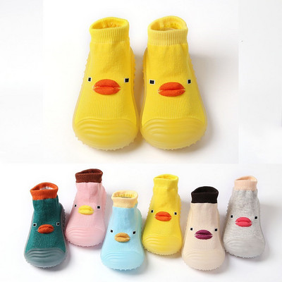 Обувки Little Yellow Duck Prewalker Бебешки обувки Charms Чорапи Домашни обувки Ботуши за малко момиче Чехли Пролетни сини ботуши за момиче