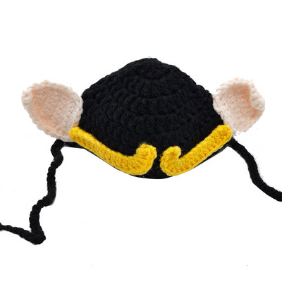 Slatka mačka kapa Smiješni kućni ljubimci Party Cosplay Pokrivala za glavu Ručno izrađene pletene kape za štene Elastični šešir za pse i mače Dekoracija