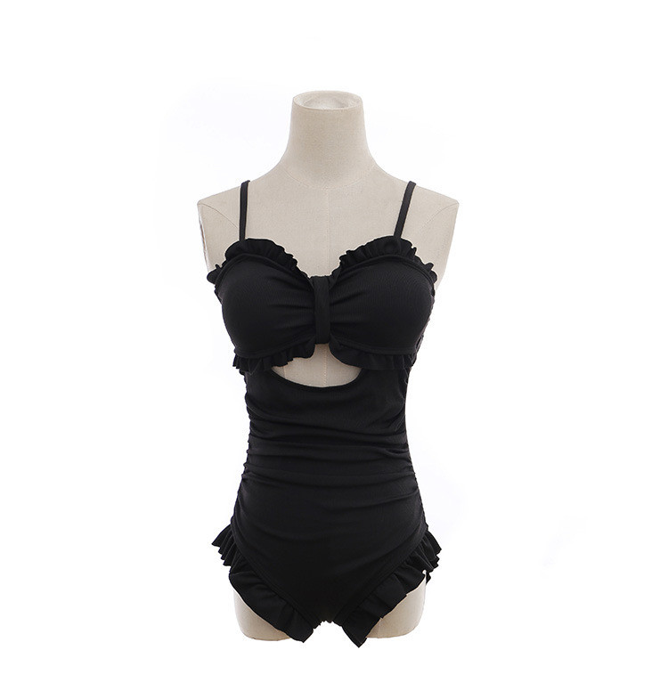 2023. aasta Korea stiilis naiste ühes tükis ujumistrikoo Konservatiivne kõhtu katmine, polsterdatud seljata ujumisriided suvepuhkuse rannarõivad