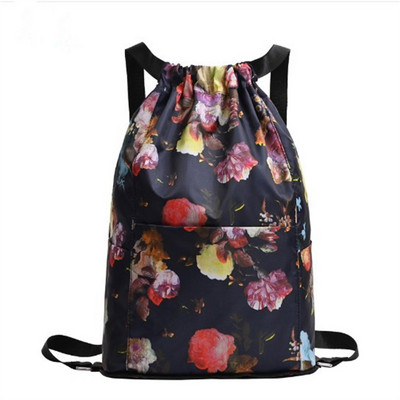 Γυναικείο σακίδιο πλάτης με κορδόνια νάιλον πτυσσόμενο μεγάλης χωρητικότητας φορητό μαλακό πολυλειτουργικό Fashion Travel Αδιάβροχη τσάντα αγορών