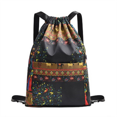 Γυναικείο σακίδιο πλάτης με κορδόνια νάιλον πτυσσόμενο μεγάλης χωρητικότητας φορητό μαλακό πολυλειτουργικό Fashion Travel Αδιάβροχη τσάντα αγορών