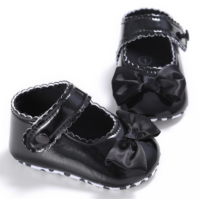 2022 nou-născut nou-născut nou-născut fete prințesă pantofi bowknot copil mic sandale de vară PU pantofi anti-alunecare 0-18 m