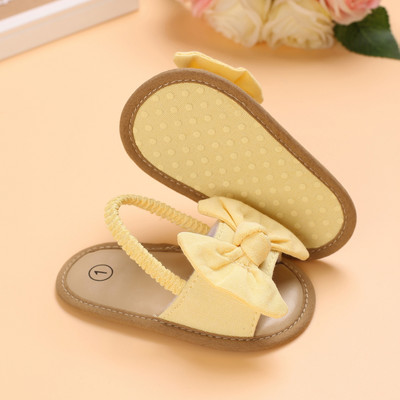 2022 nou-născut nou-născut nou-născut fete prințesă pantofi bowknot copil mic sandale de vară PU pantofi anti-alunecare 0-18 m