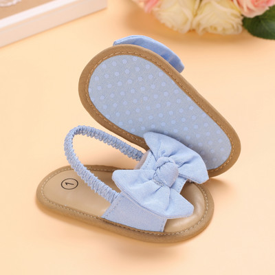 2022 nou-născut nou-născut nou-născut fete prințesă pantofi bowknot copil mic sandale de vară PU pantofi anti-alunecare 0-18 m