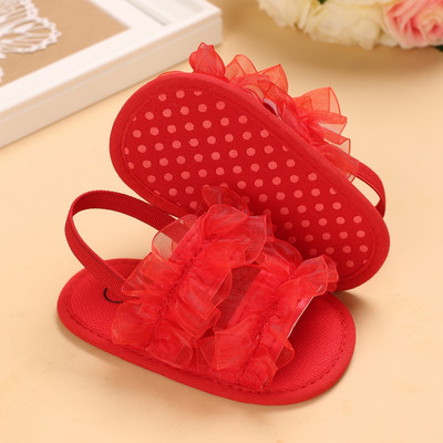 2022 nou-născut nou-născut nou-născut fete prințesă pantofi bowknot copil mic sandale de vară PU pantofi anti-alunecare 0-18 m