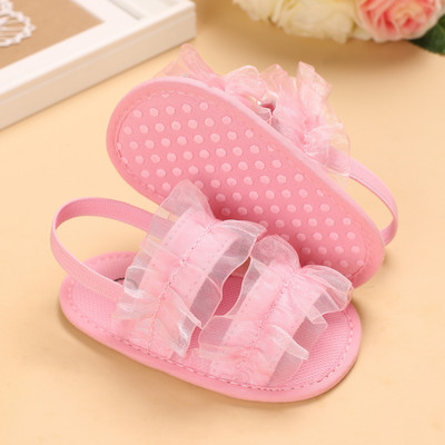 2022 nou-născut nou-născut nou-născut fete prințesă pantofi bowknot copil mic sandale de vară PU pantofi anti-alunecare 0-18 m