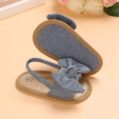 2022 nou-născut nou-născut nou-născut fete prințesă pantofi bowknot copil mic sandale de vară PU pantofi anti-alunecare 0-18 m