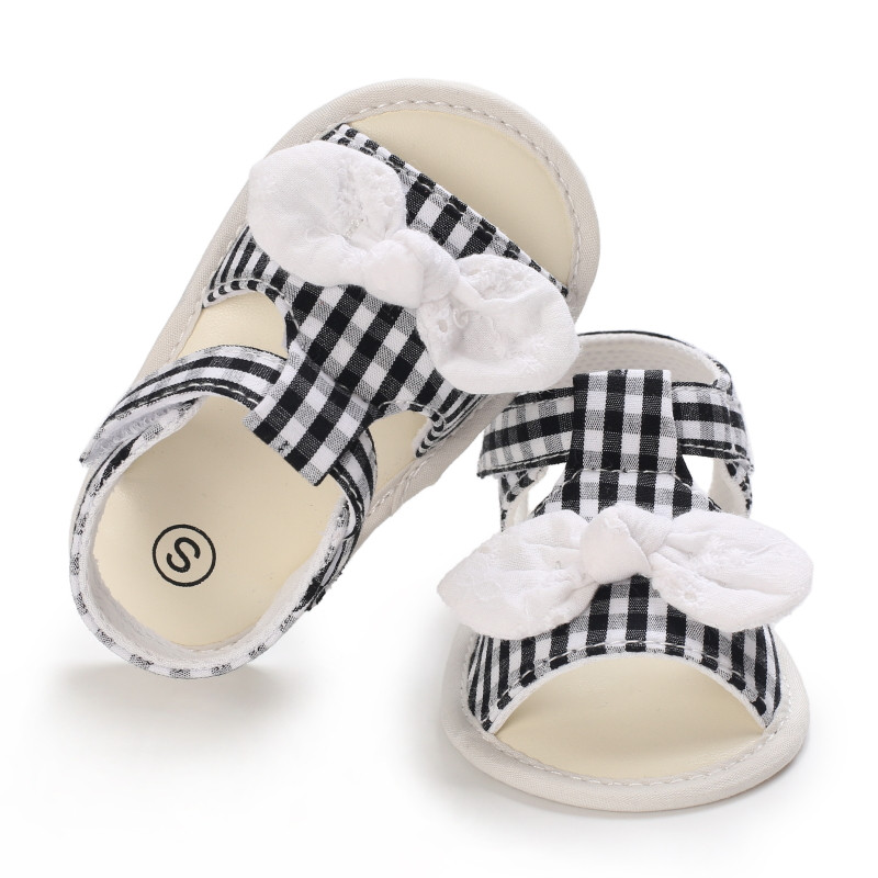 2022 nou-născut nou-născut nou-născut fete prințesă pantofi bowknot copil mic sandale de vară PU pantofi anti-alunecare 0-18 m