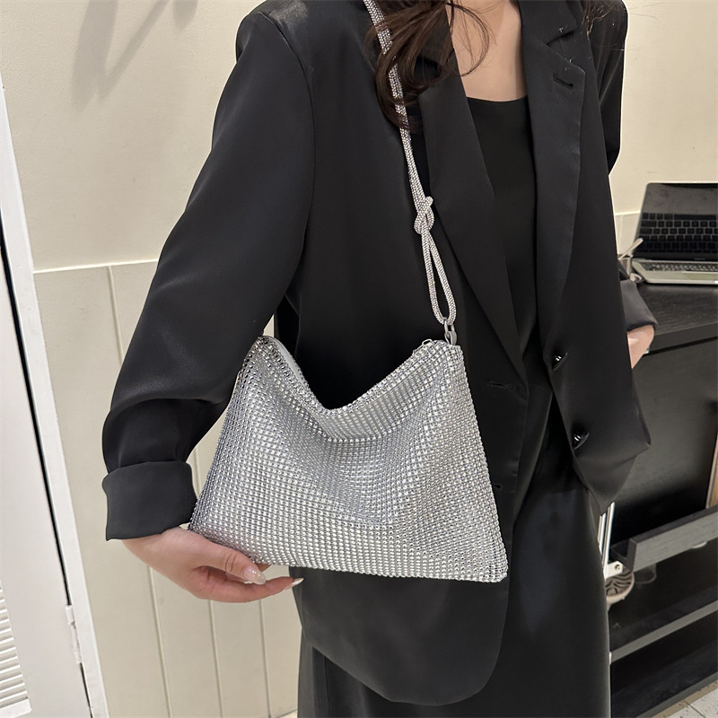 Luksuzna dizajnerska skitnica torba na rame ručka sjajni kamenčići večernja clutch torbica torbica kristalne torbice i ručna torbica torbice ispod pazuha