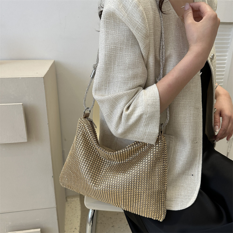 Luksuzna dizajnerska skitnica torba na rame ručka sjajni kamenčići večernja clutch torbica torbica kristalne torbice i ručna torbica torbice ispod pazuha