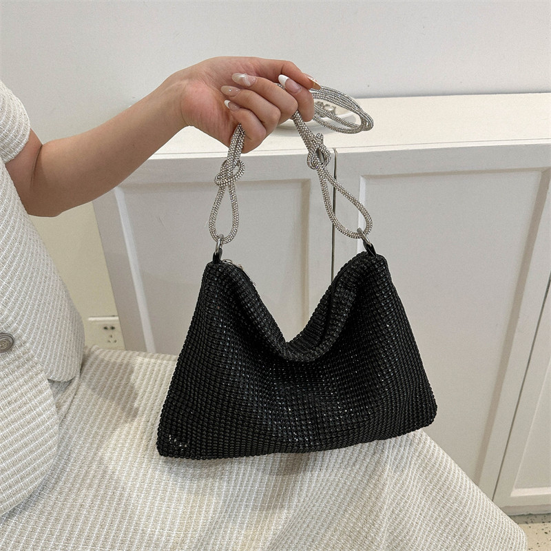 Luksuzna dizajnerska skitnica torba na rame ručka sjajni kamenčići večernja clutch torbica torbica kristalne torbice i ručna torbica torbice ispod pazuha