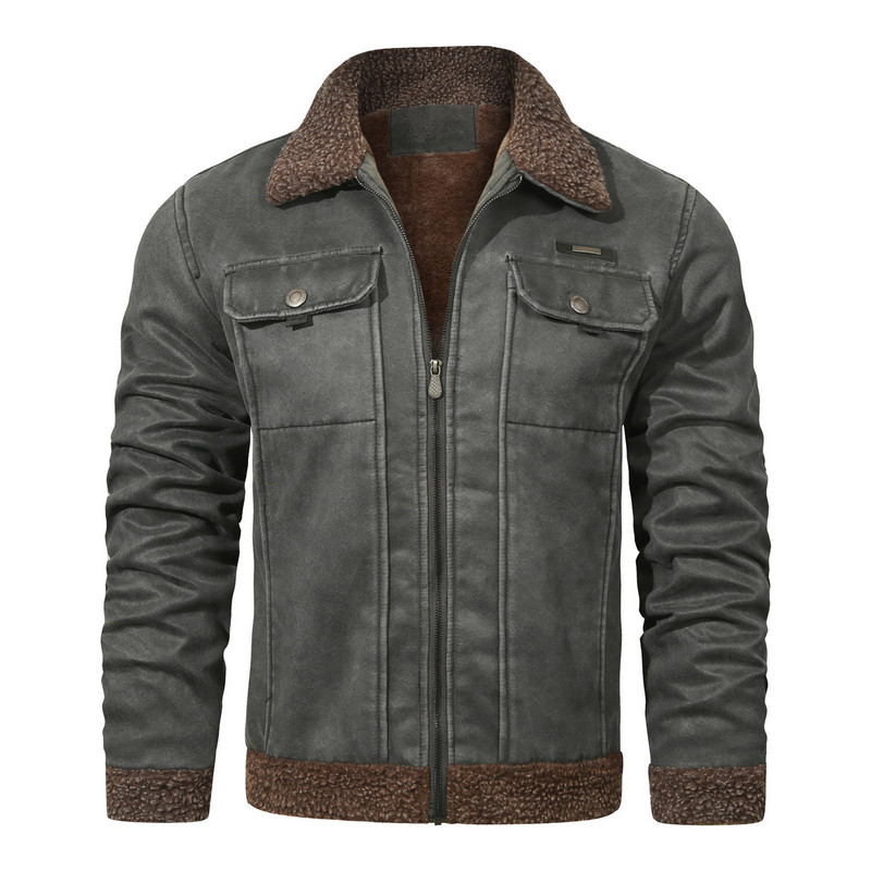 Χειμερινά μπουφάν για άντρες Ανδρικά μανίκια Χειμερινό μπουφάν Μακρύ φερμουάρ Ψηλός ανδρικός γιακάς με στροφή τσέπη Χειμερινό παλτό μπουφάν Camping