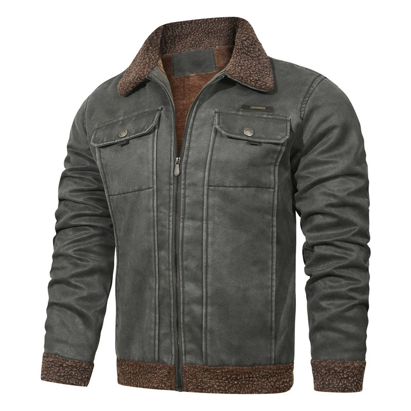 Χειμερινά μπουφάν για άντρες Ανδρικά μανίκια Χειμερινό μπουφάν Μακρύ φερμουάρ Ψηλός ανδρικός γιακάς με στροφή τσέπη Χειμερινό παλτό μπουφάν Camping