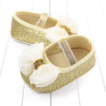 Koovan Baby Shoes Of Soft Bottom Toddler Shoes Bowknot Baby Flats Firstwalkers In The Spring and Autumn Sequins for Girls