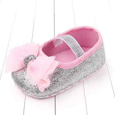 Koovan Baby Shoes Of Soft Bottom Toddler Shoes Bowknot Baby Flats Firstwalkers In The Spring and Autumn Sequins for Girls