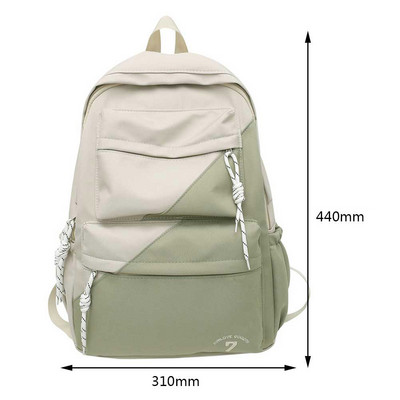 Modna jednobojna najlonska torba za knjige 2023., ljetna djevojačka školska torba, studentski ruksak velikog kapaciteta sa slatkim ruksakom s privjeskom