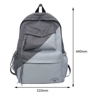 Modna jednobojna najlonska torba za knjige 2023., ljetna djevojačka školska torba, studentski ruksak velikog kapaciteta sa slatkim ruksakom s privjeskom