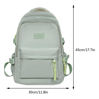 Modna jednobojna najlonska torba za knjige 2023., ljetna djevojačka školska torba, studentski ruksak velikog kapaciteta sa slatkim ruksakom s privjeskom