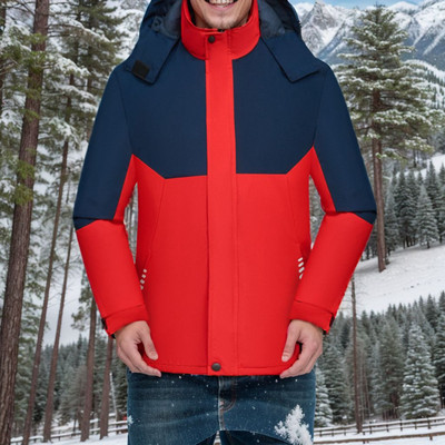 Ανδρικά ρούχα Ανδρικά μονόχρωμα πουλόβερ φλις με κουκούλα Μεγάλο ασορτί μέγεθος χιονιού Χειμερινό χρώμα ορειβατικό μπουφάν για εξωτερικούς χώρους