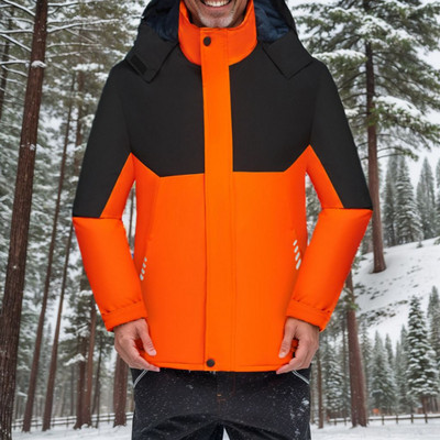 Ανδρικά ρούχα Ανδρικά μονόχρωμα πουλόβερ φλις με κουκούλα Μεγάλο ασορτί μέγεθος χιονιού Χειμερινό χρώμα ορειβατικό μπουφάν για εξωτερικούς χώρους