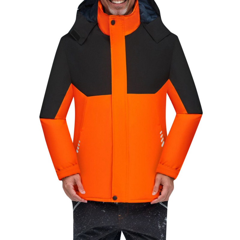 Ανδρικά ρούχα Ανδρικά μονόχρωμα πουλόβερ φλις με κουκούλα Μεγάλο ασορτί μέγεθος χιονιού Χειμερινό χρώμα ορειβατικό μπουφάν για εξωτερικούς χώρους