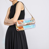 Design de lux Genți de mână cu jeleu transparent Genți de umăr de culoarea bomboanelor Genți noi de femei pentru subsuoară Geantă impermeabilă pentru subrat Totes sac a main