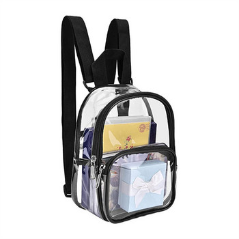 Малка прозрачна раница Прозрачна PVC раница Лятна водоустойчива плажна чанта за мобилен телефон за пътуване Училищни раници за съхранение