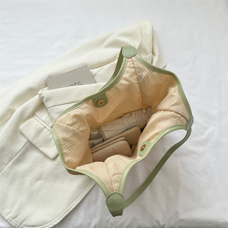 Ljetne slamnate torbe Ženske velike tkane torbe Boho torba na rame od ratana Slamnata torba za plažu velikog kapaciteta Ležerna torba