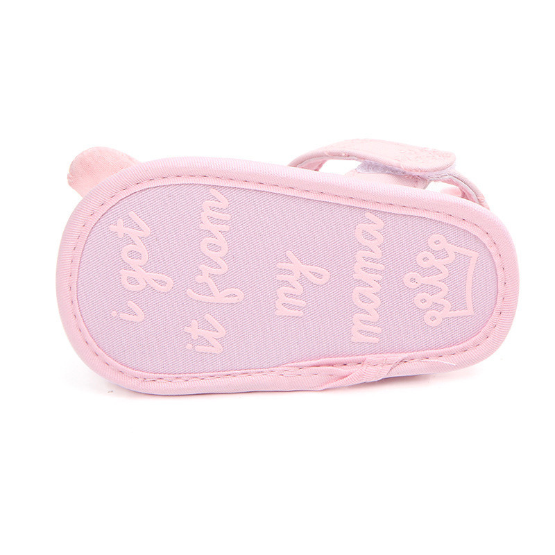 Armsad vibu beebitüdruku sandaalid suvised väikelaste lastejalatsid Rannale ühevärvilised roosad valged pehmed puuvillased printsessi tüdrukute kingad