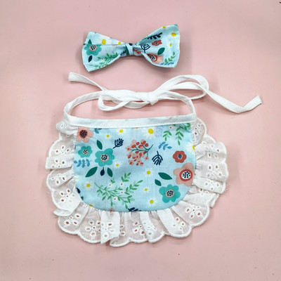 Ins Dog καρό δαντέλα σαλιάρα για κατοικίδια σάλιο Πετσέτα Bichon Teddy Hiromi Σαλιάρα για γάτα Μικρό λουρί για σκύλους Chihuahua Puppy Pets Acessorios