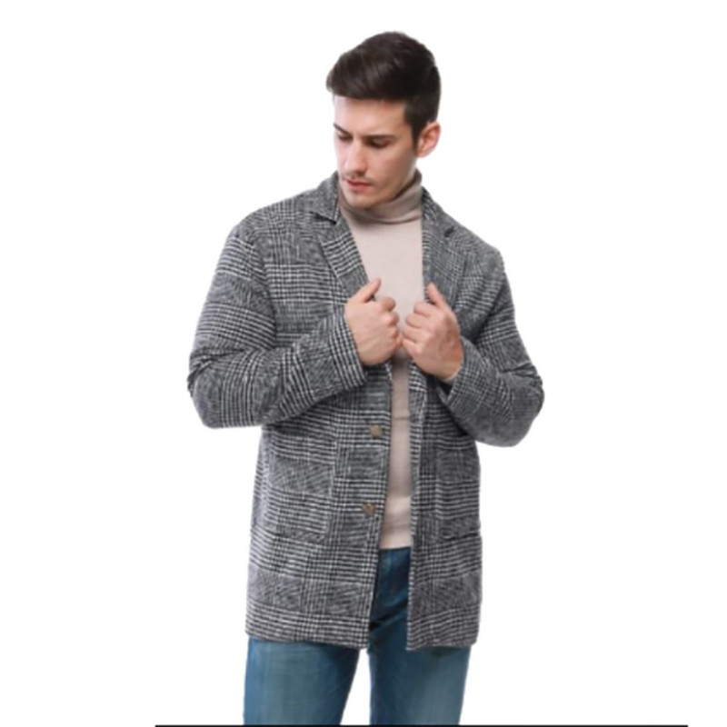 Zimske jakne za muškarce Kaput Hounstooth Muška duga zimska jakna Dugi kaput Piston Outwear Muška jakna za gospodu Kampiranje